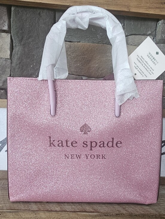 kate spade Handbags - kate spade Pink Glitter Tote Bag with Top Handles